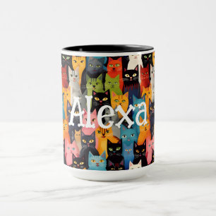Caneca Gatos Monogramas