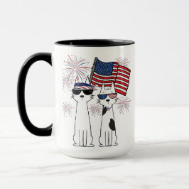 Caneca Gatos Patrióticos Legais