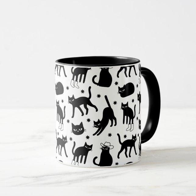 Caneca Gatos Pretos (Frente Esquerda)
