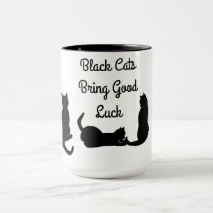 Caneca Gatos Pretos Trazem Boa Sorte