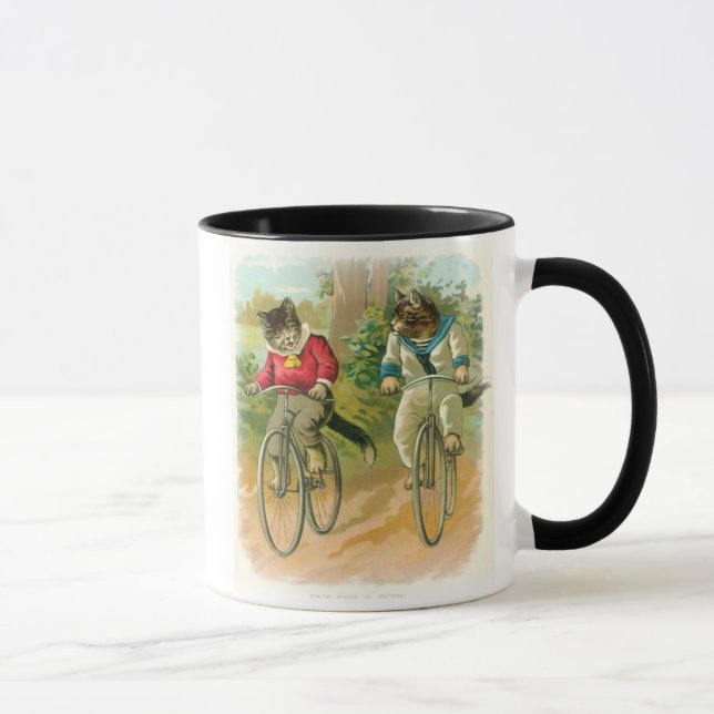Caneca Gatos que montam bicicletas (Direita)