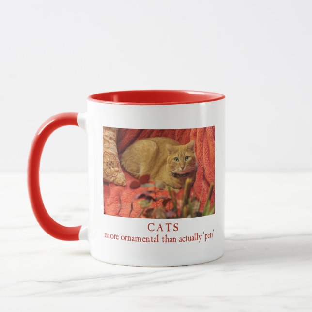 Caneca Gatos são ornamentais (Esquerda)