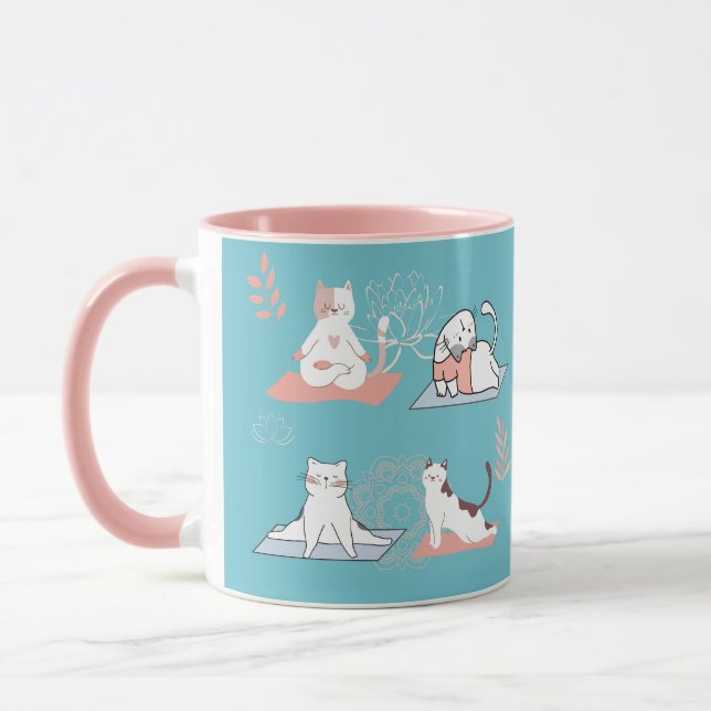 Caneca Gatos Yoga Lótus (Esquerda)