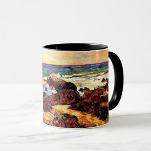 Caneca Gauguin - Rochas e Mar, 1886, pintura