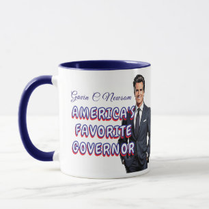 Caneca Gavin C Newsom O Governador Favorito da América