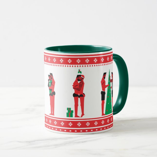 Caneca Gay de Natal Feliz (Frente Esquerda)