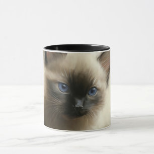 Caneca Gaze Da Inocência Do Retrato De Cristóvão Siamês