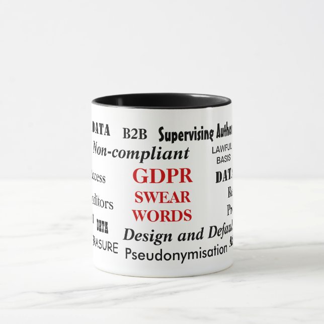 Caneca GDPR juram piada engraçada irritante da (Centro)
