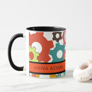 Caneca Gears Corporate Event Graduation Birthday Gift Mug