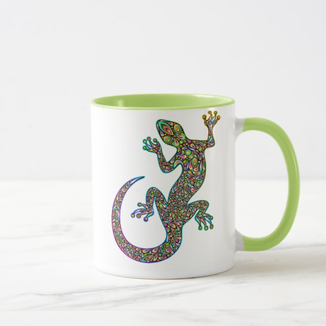 Caneca Geck Gecko Psychedelic Design Mug (Direita)