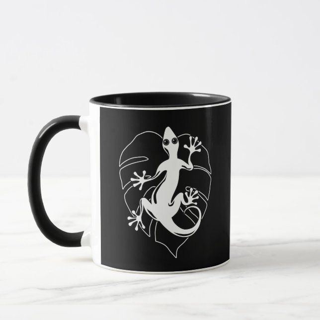 Caneca Gecko Lizard Silhouette (Esquerda)