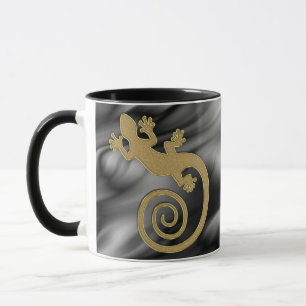 Caneca Gecko ouro 2x ondas negras