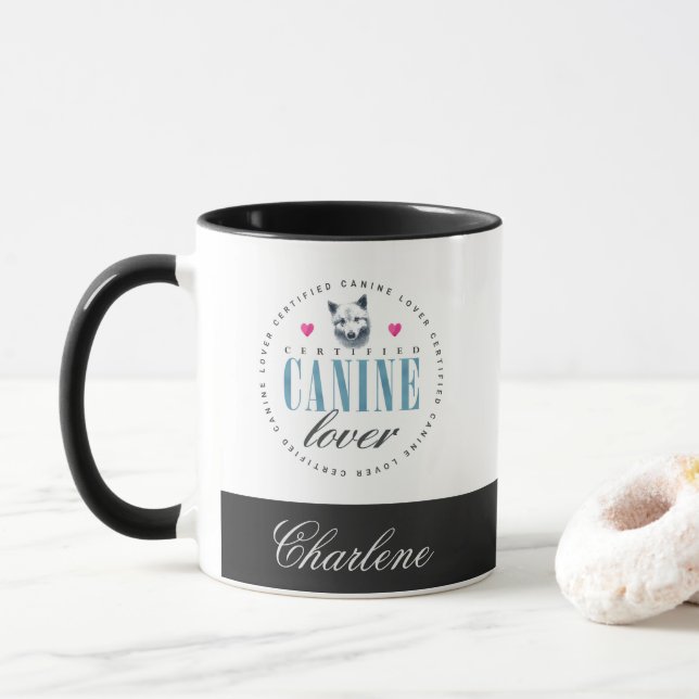 Caneca Gelado de Canino Certificado em Cubo Adicione Seu  (Com Donut)