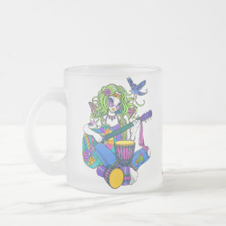 Caneca gelado feericamente do Hippie da guitarra