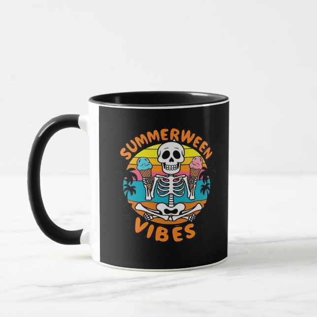 Caneca Gelado Summerween Vibes Skeleton IceCream Summer V (Esquerda)