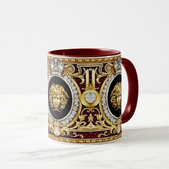 Caneca Gemas da Medusa Dourada - (Frente Esquerda)