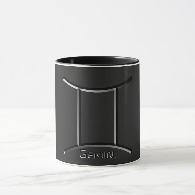 Caneca GEMINI, Design abstrato do Sinal Zodíaco, (Centro)