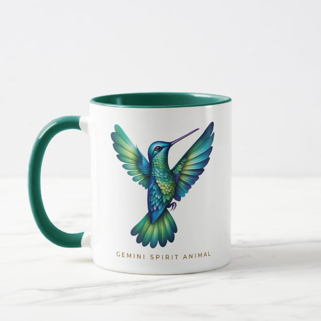 Caneca Gemini Spirit Animal Hummingbird Alebrije Male (Esquerda)