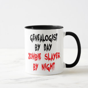 Caneca Genealogista Zombie Slayer