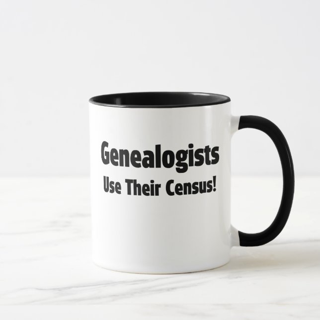 Caneca Genealogistas Usam Seu Censo (Direita)