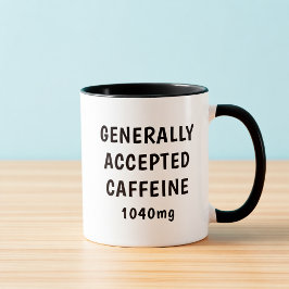 Caneca Generally Accepted Caffeine Funny Accountant Mug 