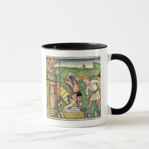 Caneca Génese 11 1-9 que constroem a torre de Babel, de