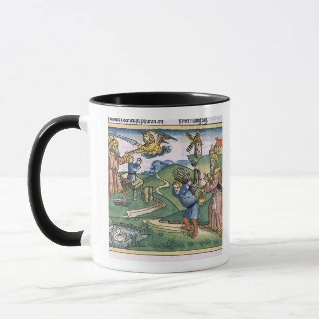 Caneca Génese 21 1-14 Abraham que oferecem acima de (Esquerda)