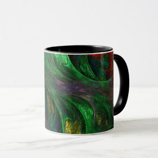 Caneca Gênesis Abstrato de café verde