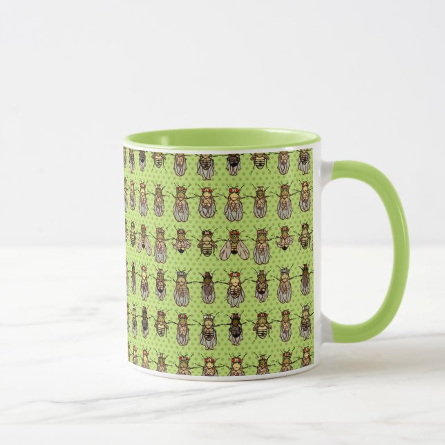 Caneca Genética da mosca de fruta da drosófila - mutantes (Direita)