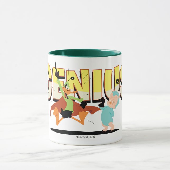 Caneca "Gênio" Duck Dodgers & Eager, cadete espacial jove (Centro)