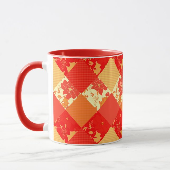 Caneca Genoma de retalhos de Natal sem costura (Esquerda)