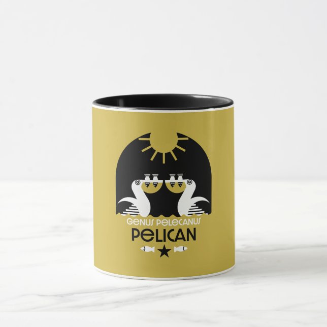 Caneca Genus Pelecanus Bird Art (Centro)