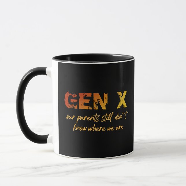 Caneca GenX—Nossos pais ainda não sabem onde estamos (Esquerda)