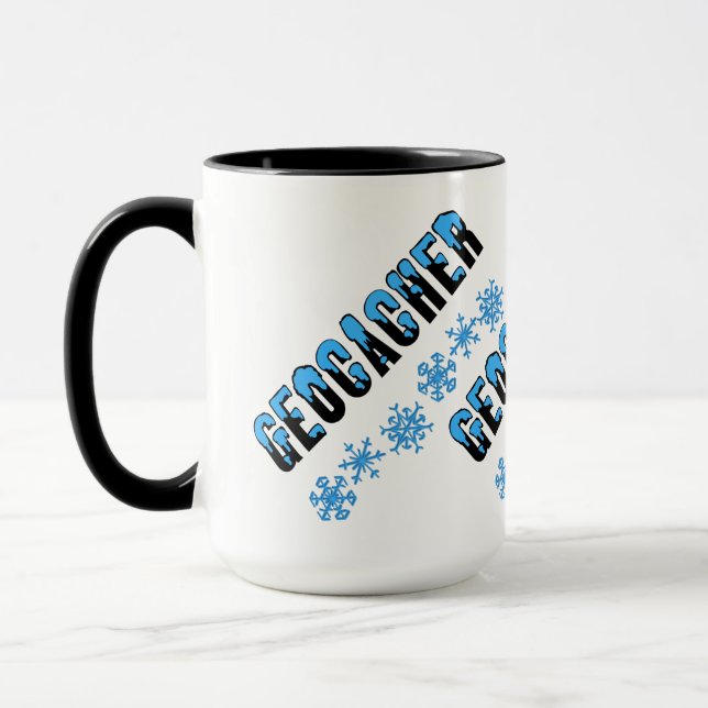 Caneca Geocacher com Capas de Neve (Esquerda)