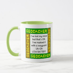 Caneca Geocacher Perdeu A Mente Em Verde