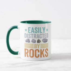 Caneca Geology Gift. Facilmente distraído pelo Rocks Rock