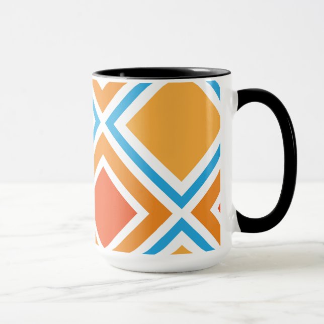 Caneca geometria de abstrato diamante (Direita)