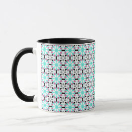 Caneca Geométrico Floral Moderno