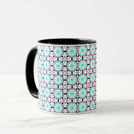 Caneca Geométrico Floral Moderno