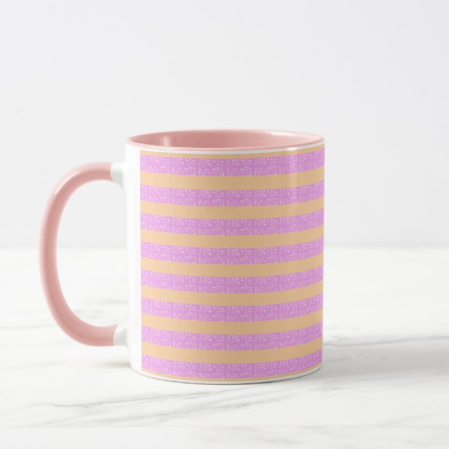 Caneca Geométrico Rosa  (Esquerda)