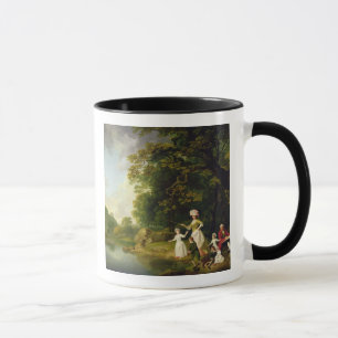 Caneca George e Mary Browne com sua criança de cinco