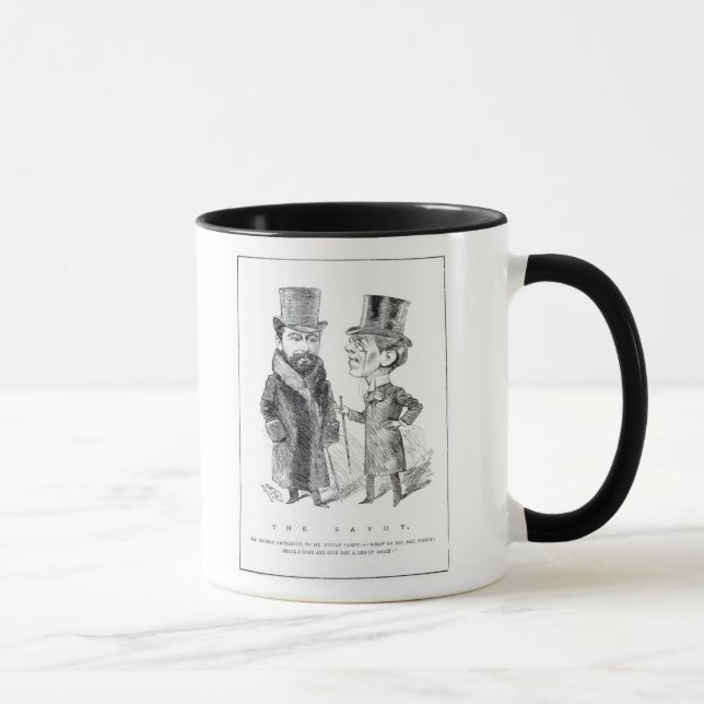 Caneca George Grossmith Jnr. e Richard D'Oyly Carte (Direita)