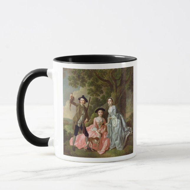 Caneca George Rogers com sua esposa, Margaret, e seu Sis (Esquerda)