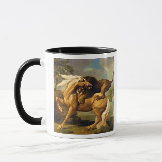 Caneca George Stubbs | um leão que ataca um cavalo, (Esquerda)