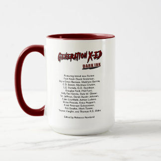 Caneca geração X-ed 15 oz com nomes de autores