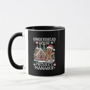 Caneca Gerente de Projeto de Casa de Gingerbread Natal Di