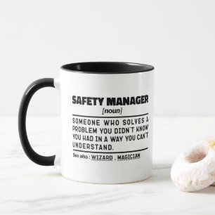 Caneca Gerente de Segurança Substantivo Trabalhador Apose
