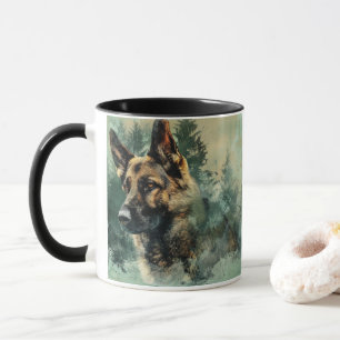 Caneca German shepherd de cor da água