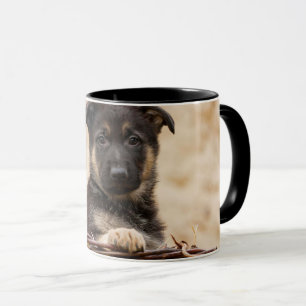 Caneca German shepherd Em Cesta