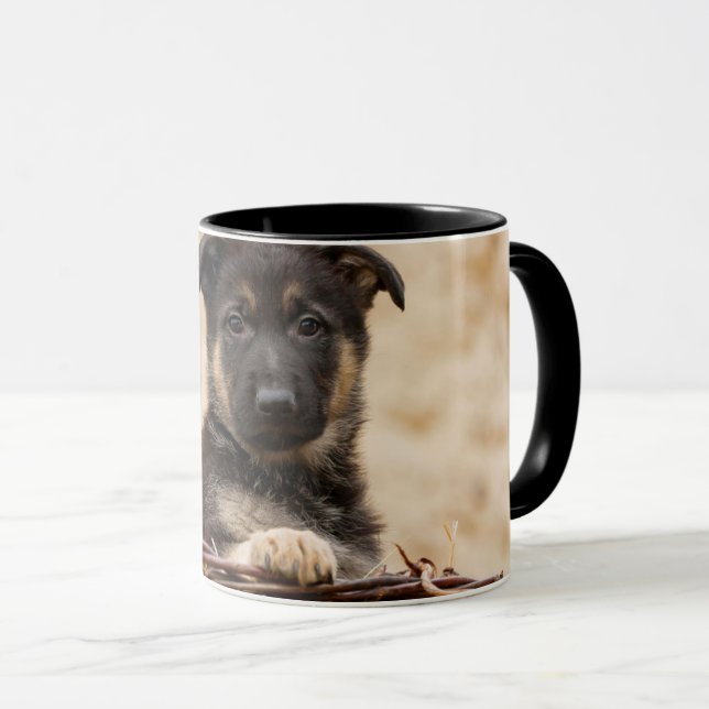 Caneca German shepherd Em Cesta (Frente Esquerda)